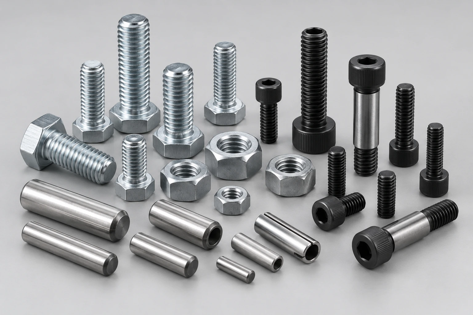 Tornillos, pernos y tuercas de distintos modelos