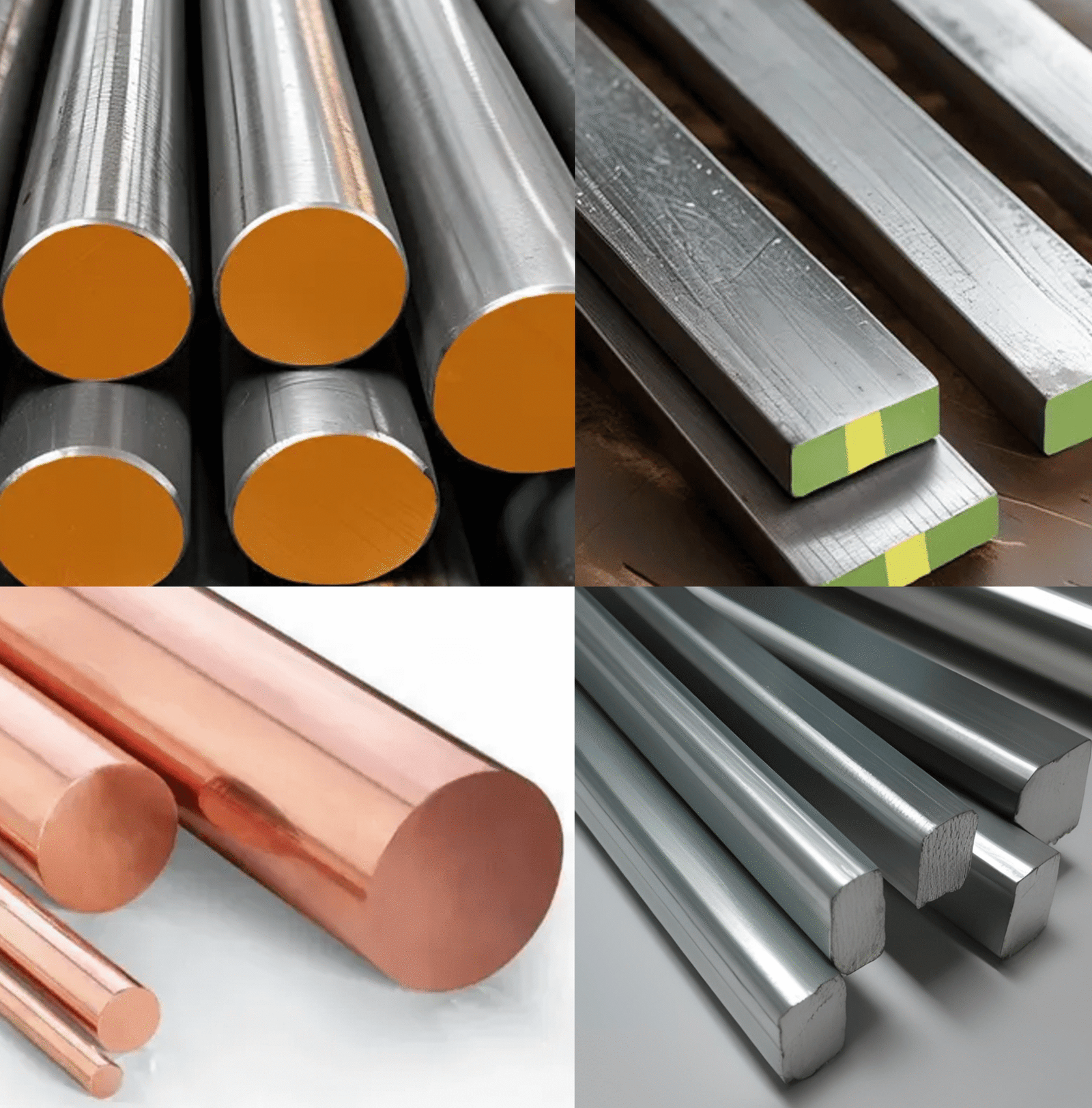 Metales / Plásticos 6061-T651 / T6511 / C210R – C330R / C250 – C330 / SAE 62 / SAE 64 / SAE 65 / SAE 841/ SAE 844 STD / 11000 / C36000 / Nylamid / PEEK